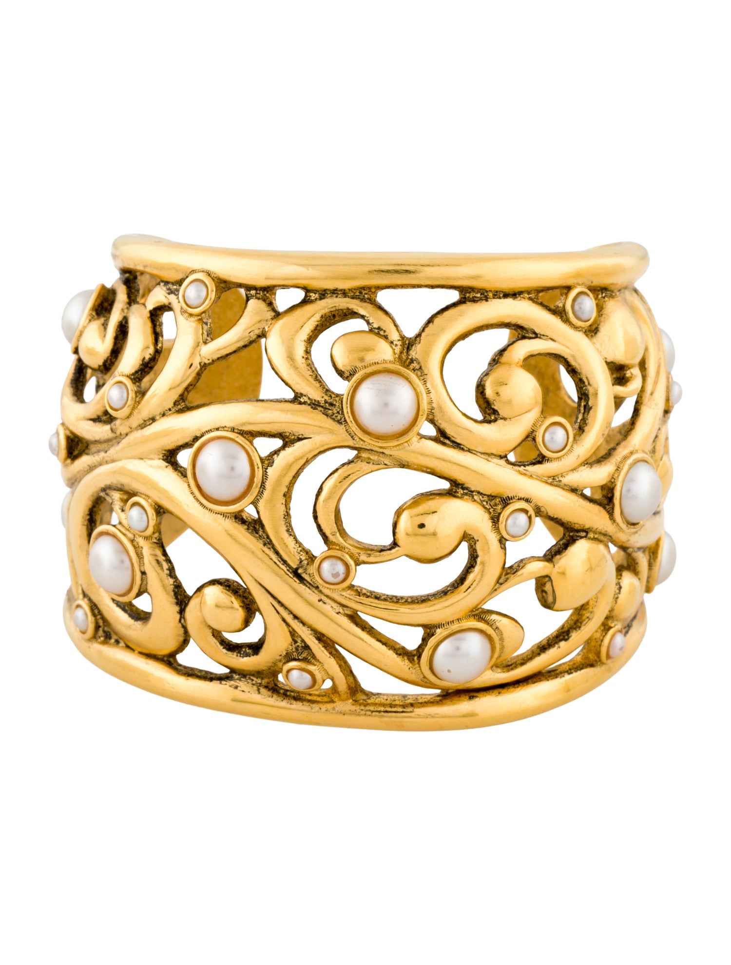 Barrera Faux Pearl Cuff Bracelet