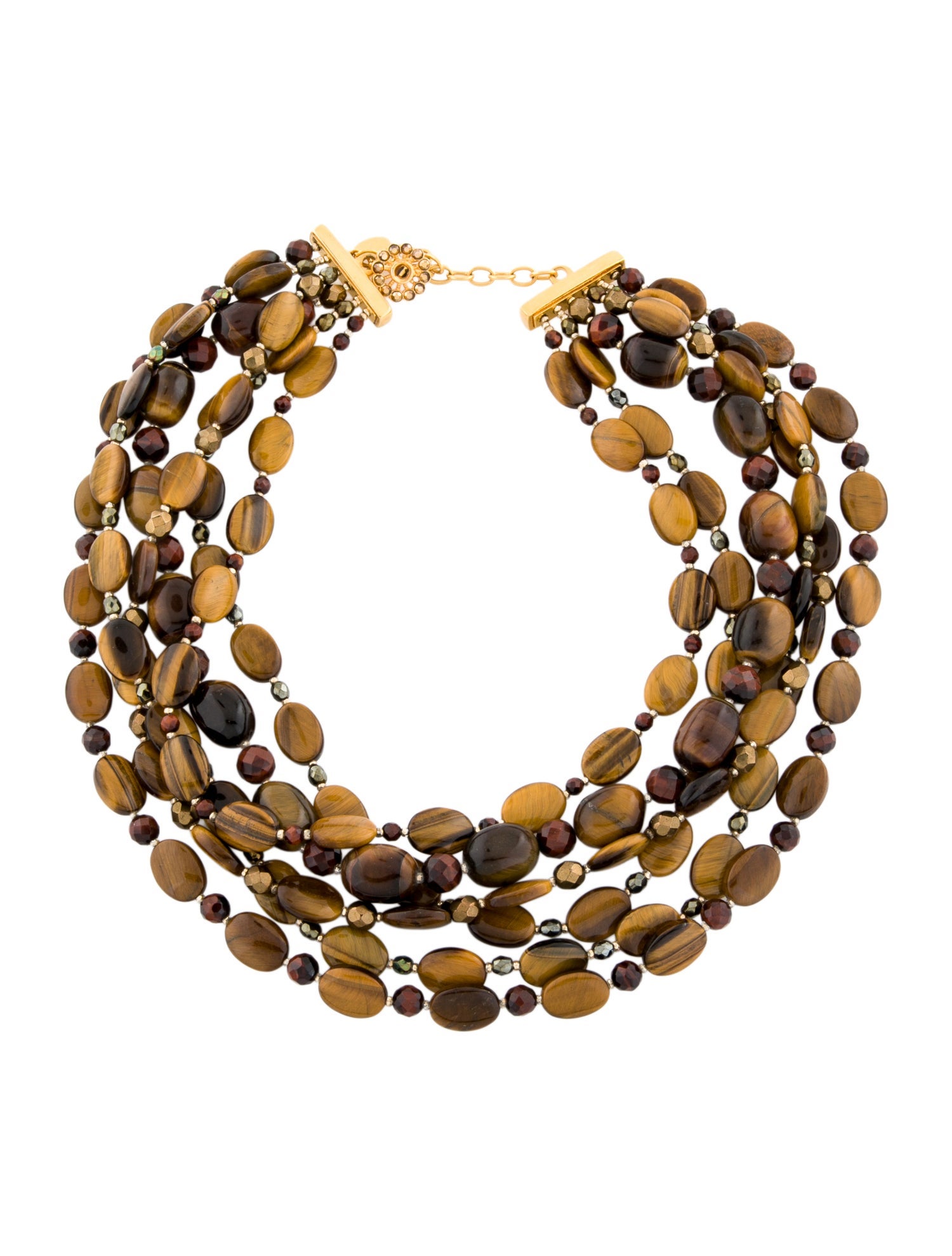 Barrera Multistone & Bead Multistrand Necklace