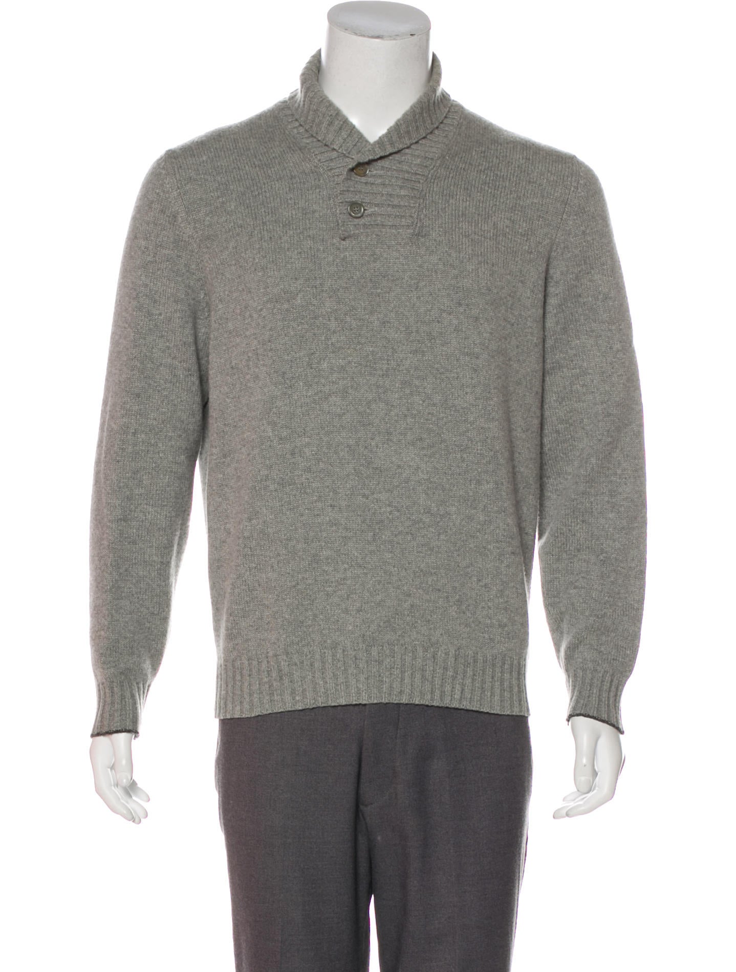 Brunello Cucinelli Cashmere Henley Sweater - Clothing -
BRU103801 | The RealReal