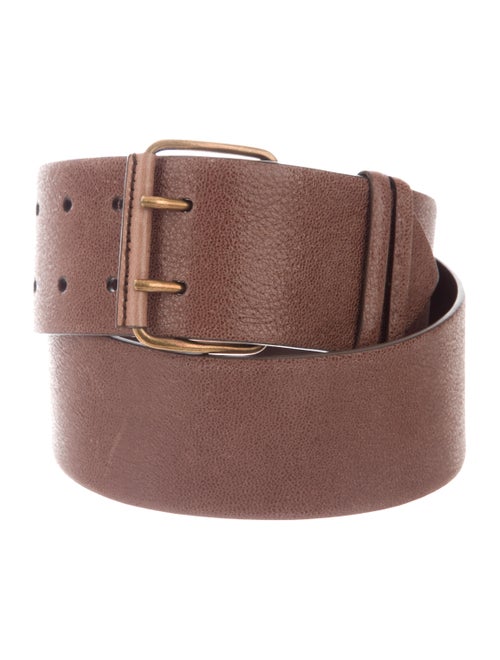 Brunello Cucinelli Leather Wide Belt brown