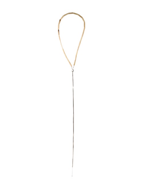 Brunello Cucinelli Lavalier Bead Necklace Silver