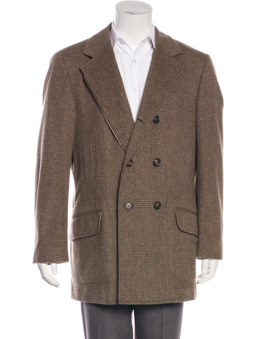 Brunello Cucinelli Double-Breasted Plaid Overcoat