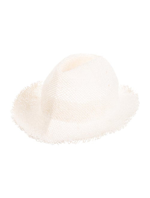 Brunello Cucinelli Raffia Fedora Hat Tan