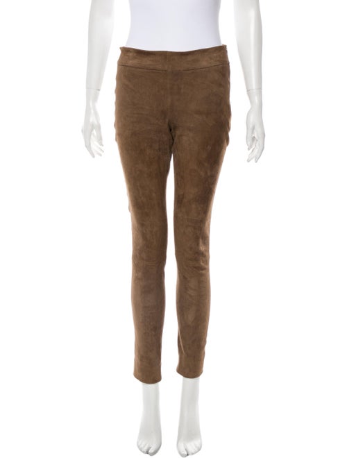 Brunello Cucinelli Leather Skinny Leg Pants