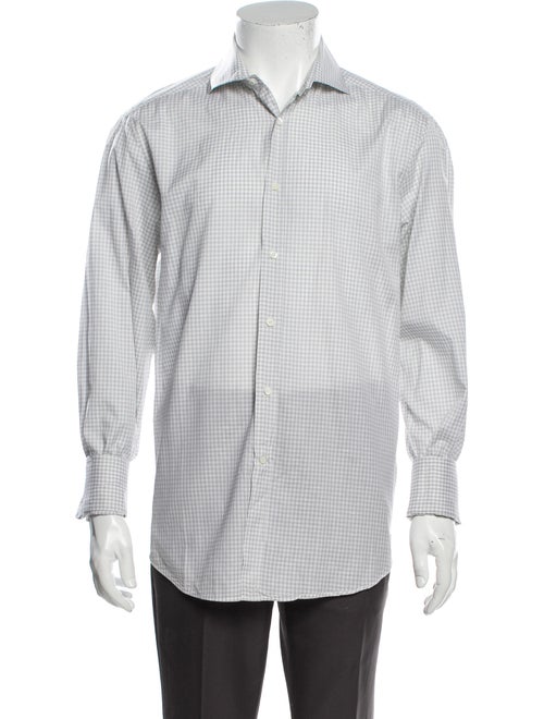 Brunello Cucinelli Plaid Print Long Sleeve Shirt