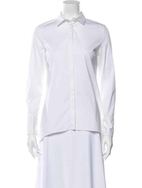Brunello Cucinelli Long Sleeve Button-Up Top White