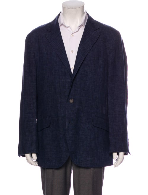 Brunello Cucinelli Linen Blazer Blue