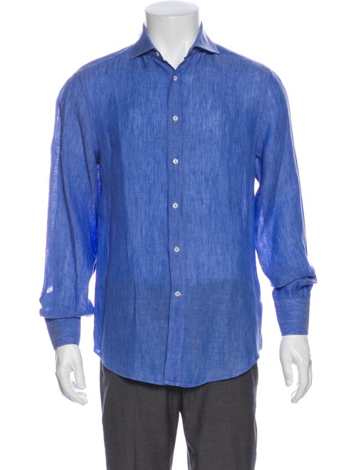 Brunello Cucinelli Linen Long Sleeve Dress Shirt B