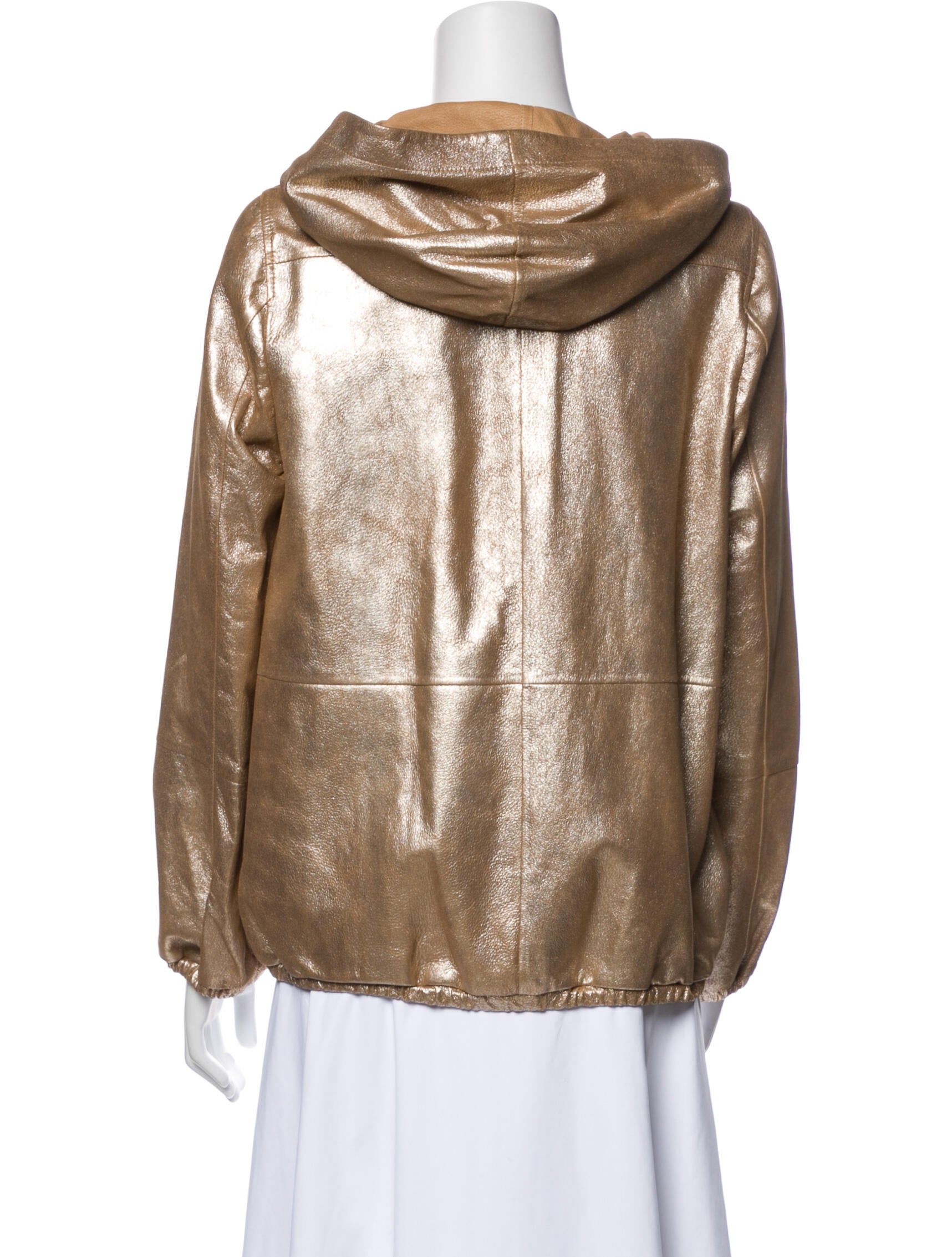 brunello cucinelli leather jacket