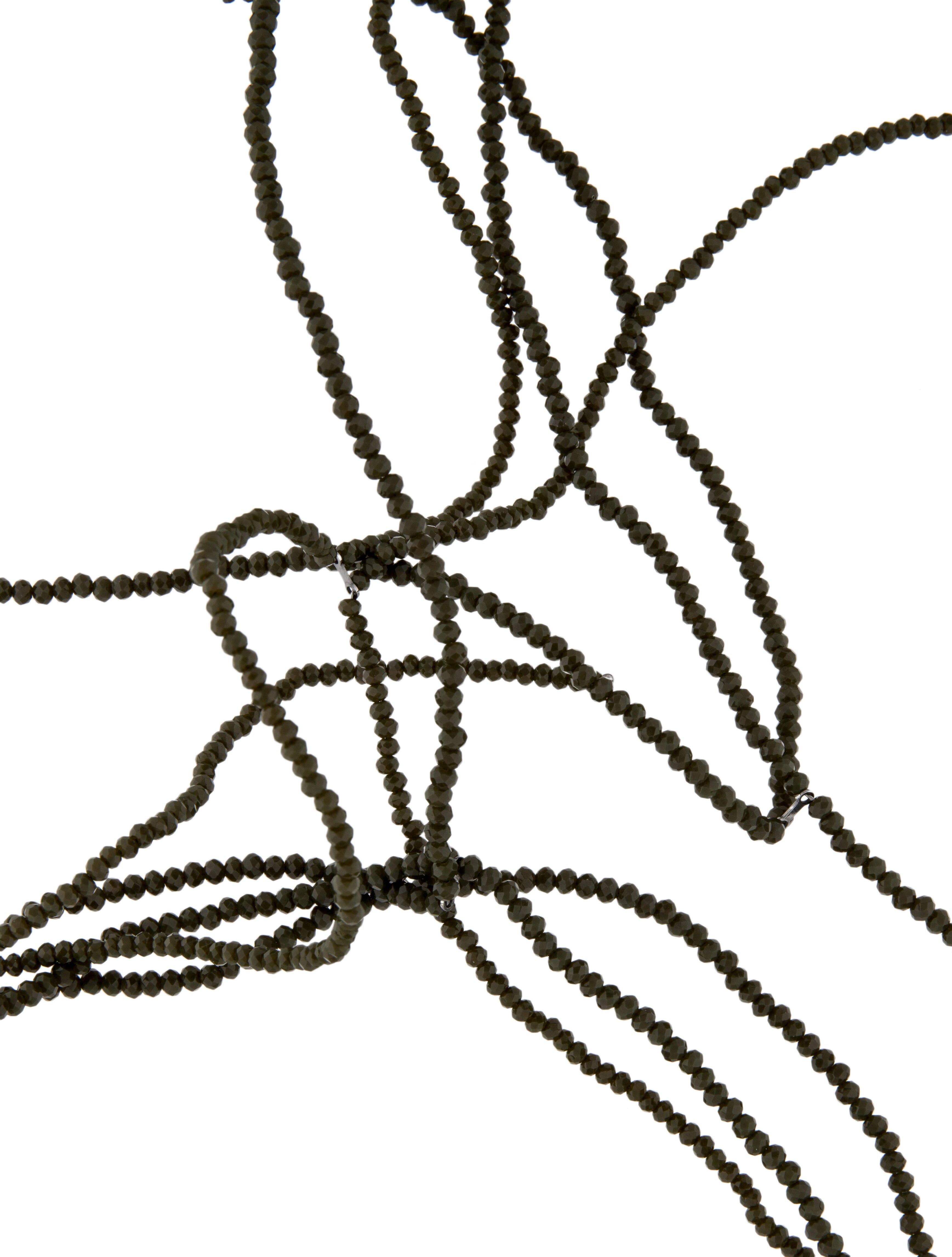 Brunello Cucinelli Leather & Jasper Bead Collar Necklace