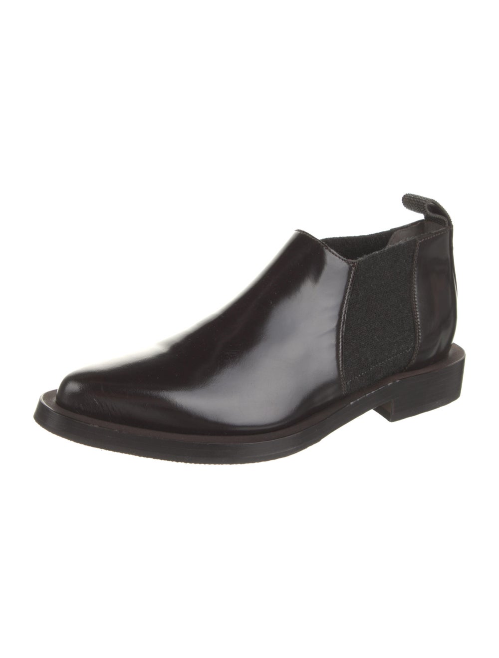 Brunello Cucinelli Leather Beaded Ankle Boots - image 2