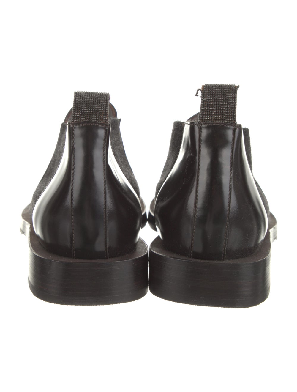 Brunello Cucinelli Leather Beaded Ankle Boots - image 4