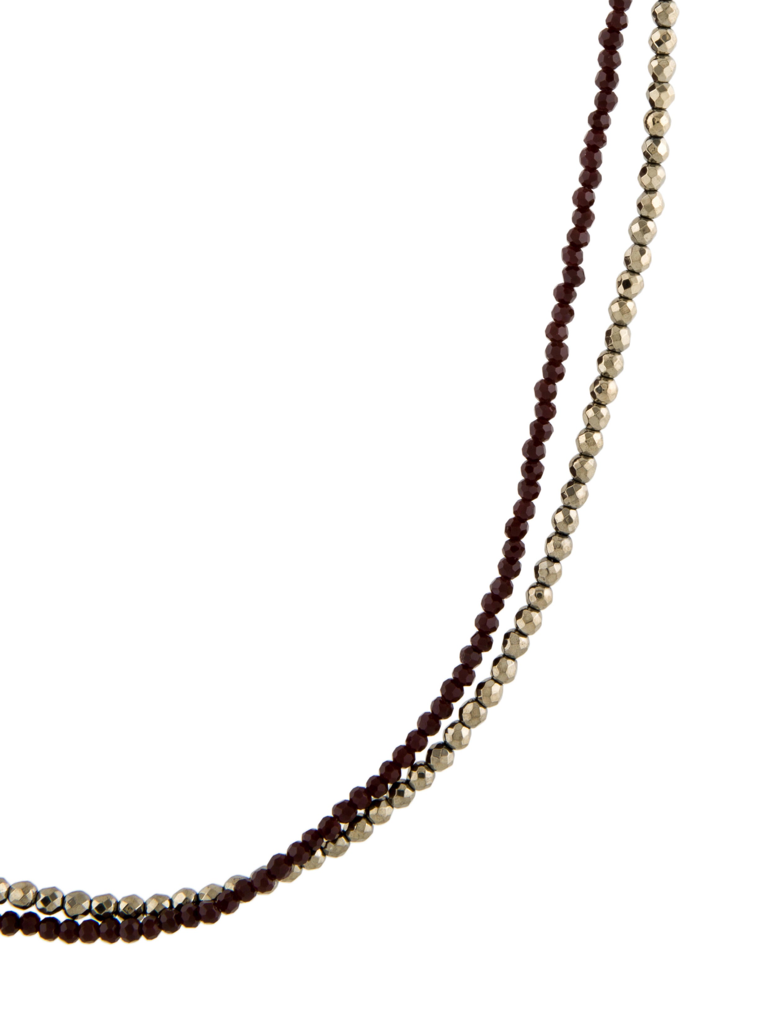 Brunello Cucinelli Bead Necklace - Sterling Silver Bead Strand ...