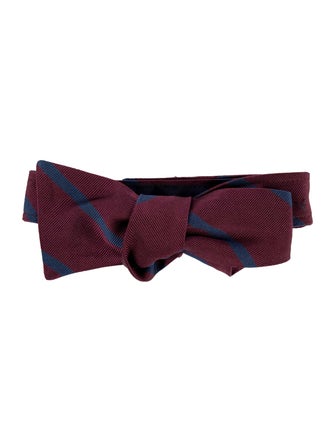 Brunello Cucinelli Silk Striped Bow Tie