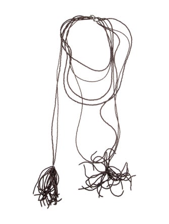 Brunello Cucinelli Bead Multistrand Tassel Necklace