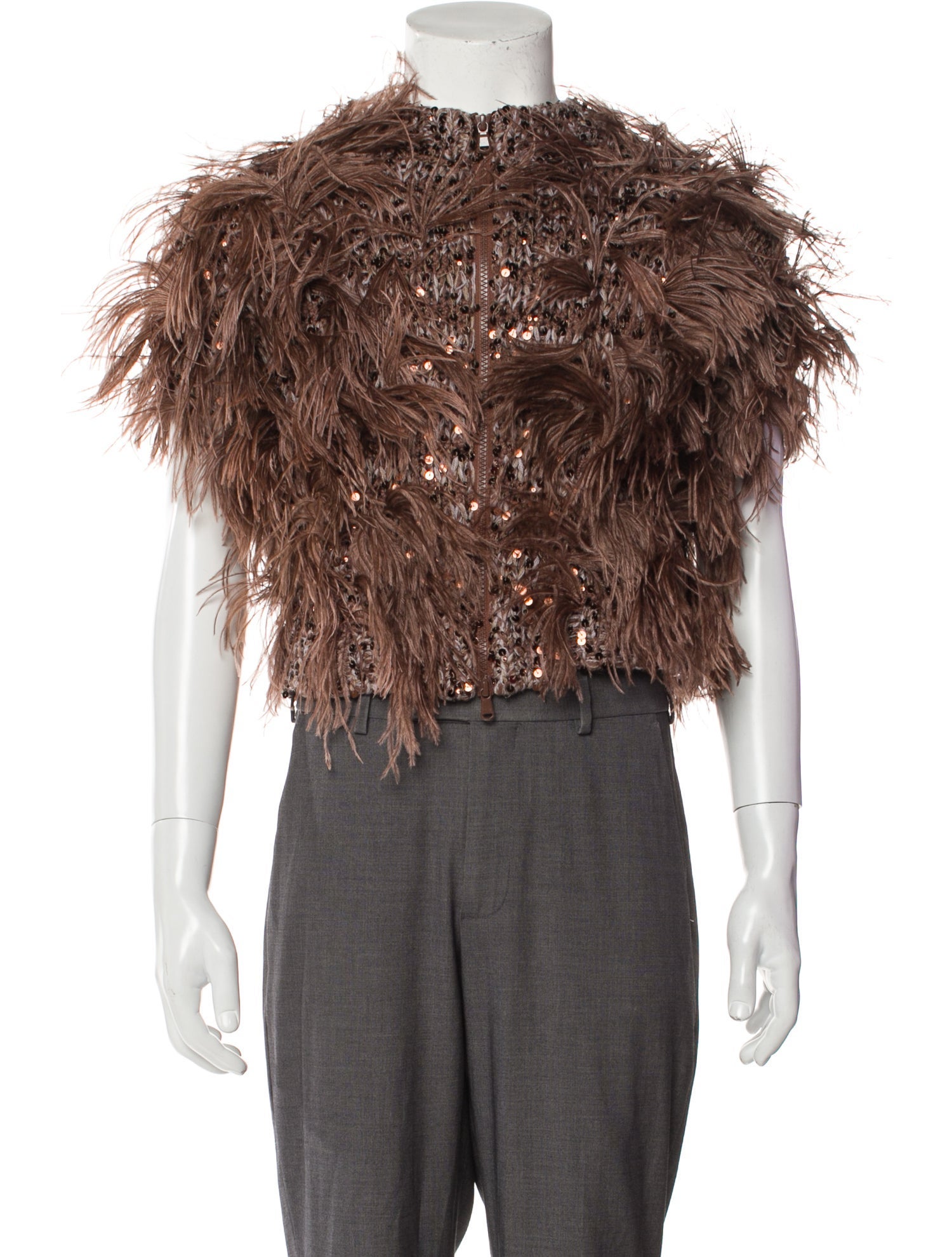 Brunello Cucinelli Mock Neck Short Sleeve Crop Top