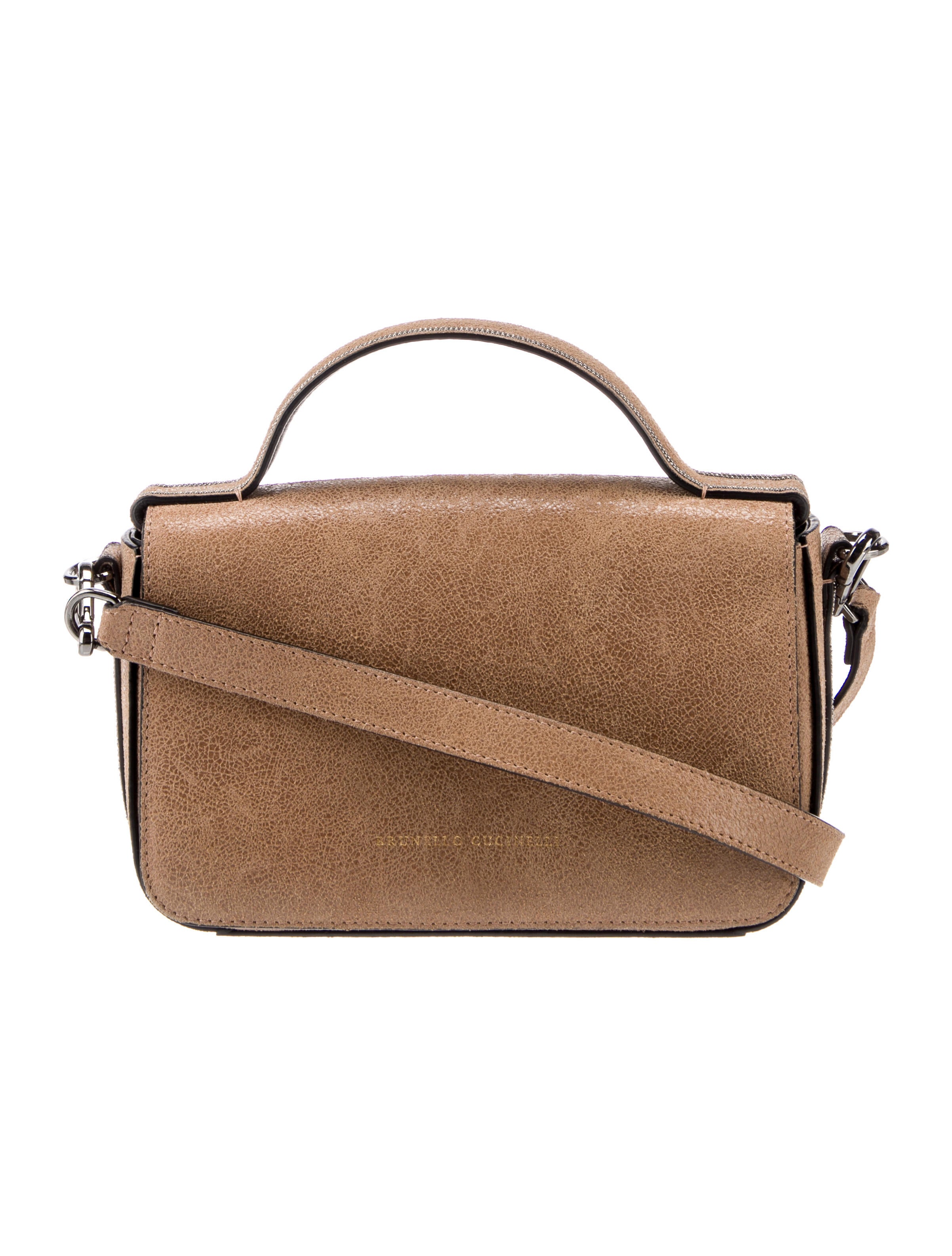 Brunello Cucinelli Leather Crossbody Bag Brown Crossbody Bags, Handbags BRU267535 The RealReal