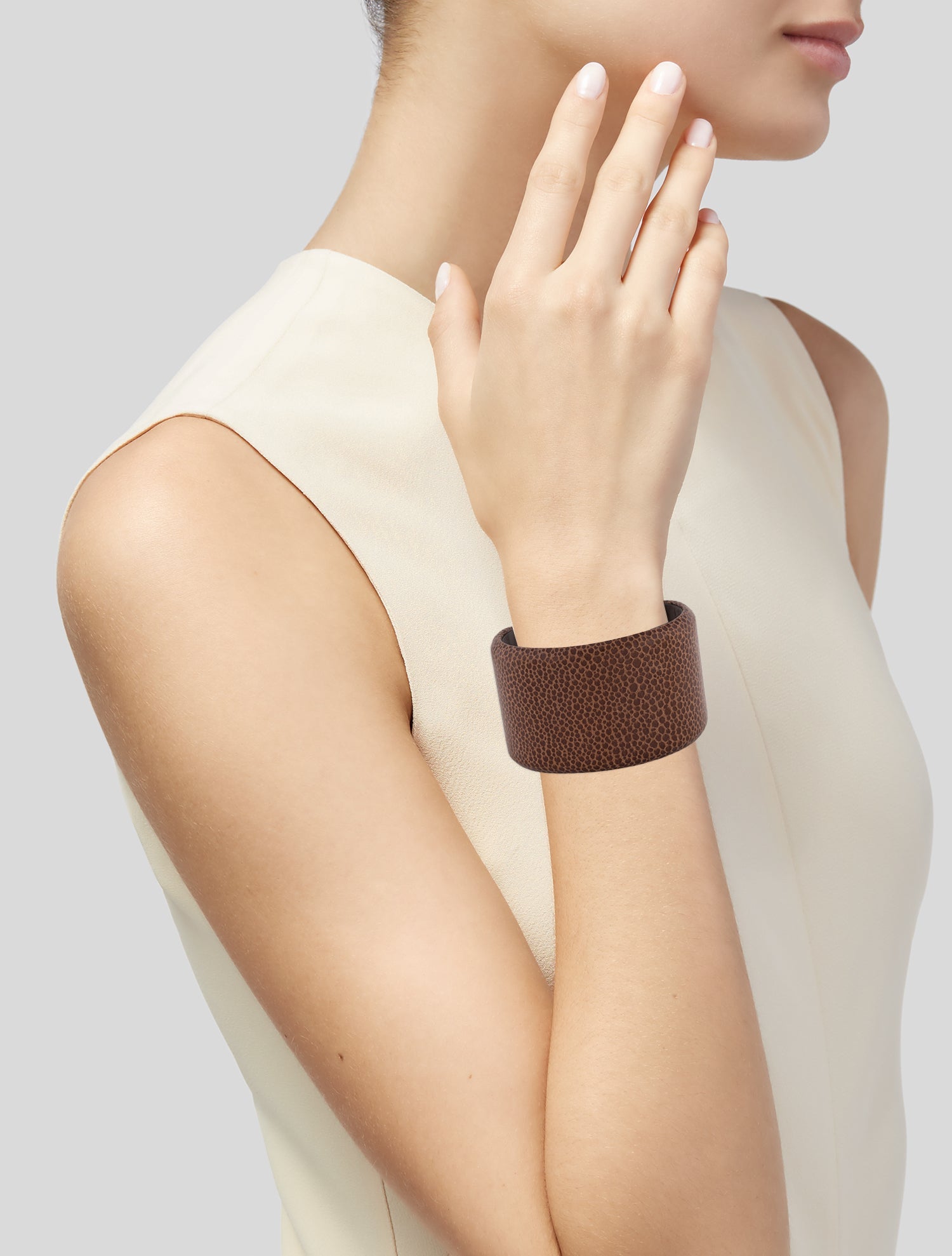 Brunello Cucinelli Leather Cuff Bracelet