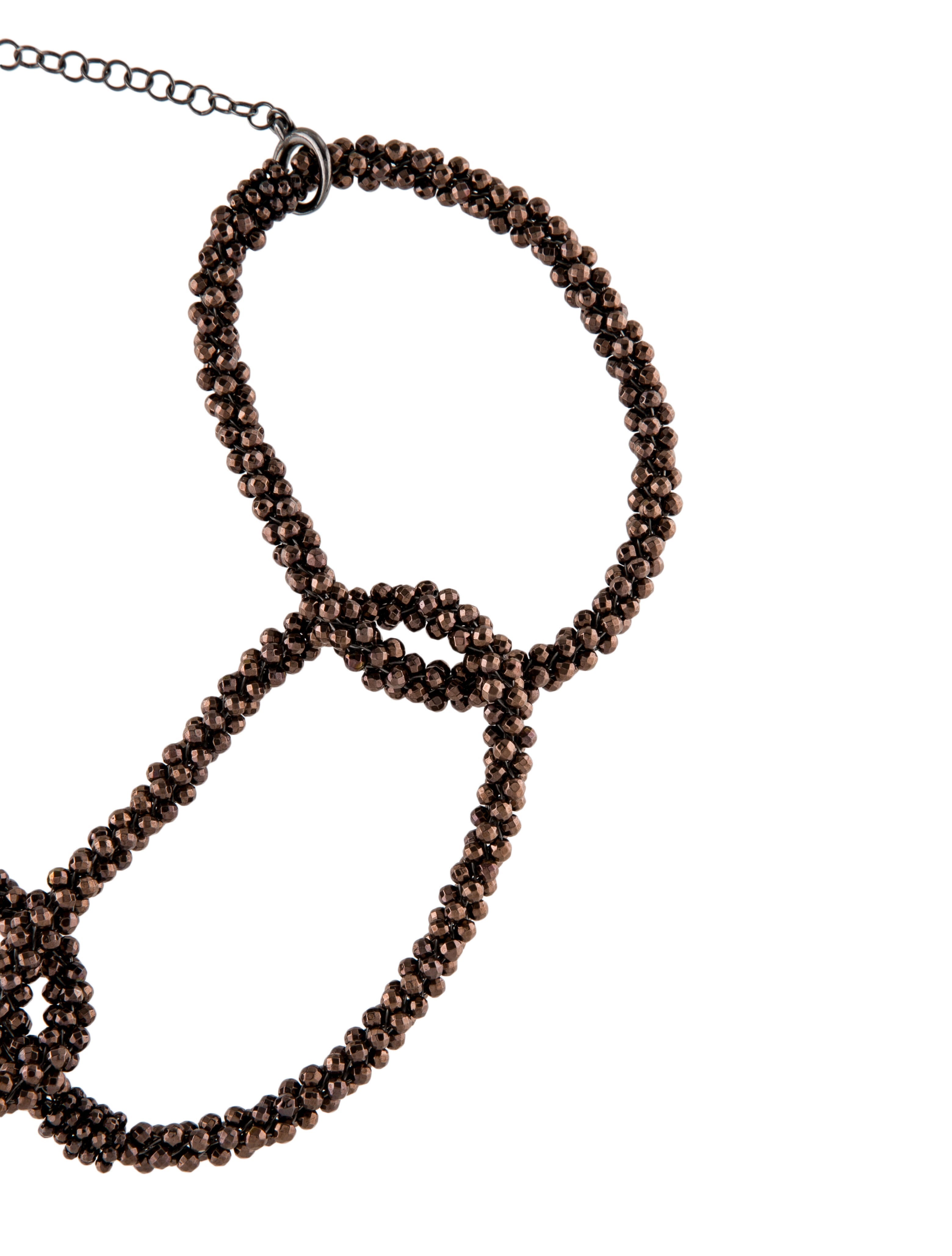 Brunello Cucinelli Beaded Circle Collar Chain Necklace
