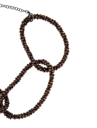 Brunello Cucinelli Beaded Circle Collar Chain Necklace