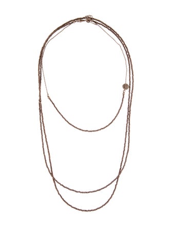 Brunello Cucinelli Long Bead Double Strand Necklace