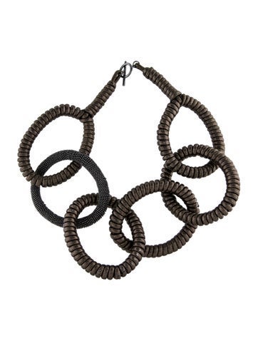 Brunello Cucinelli Collar Leather Necklace