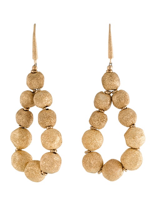 Brunello Cucinelli Textured Bead Drop Earrings