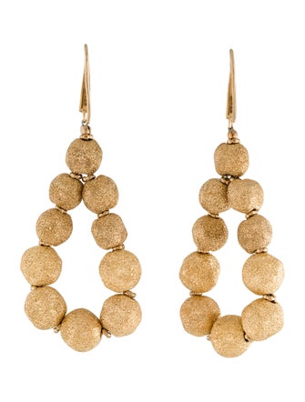 Brunello Cucinelli Textured Bead Drop Earrings