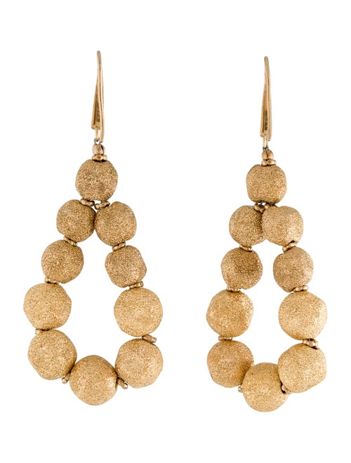 Brunello Cucinelli Textured Bead Drop Earrings