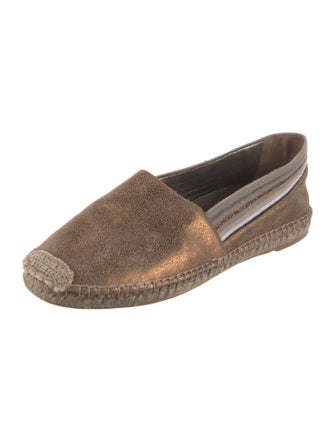 Brunello Cucinelli Leather Flat Espadrilles
