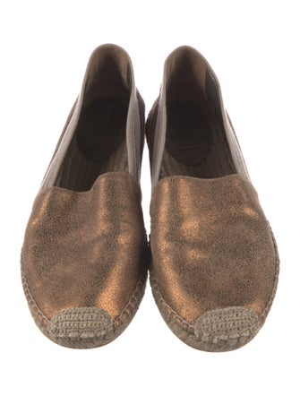 Brunello Cucinelli Leather Flat Espadrilles