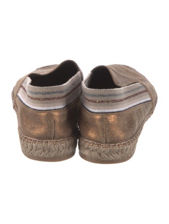 Brunello Cucinelli Leather Flat Espadrilles