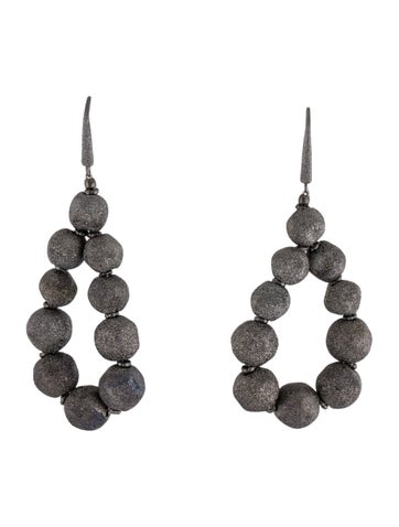 Brunello Cucinelli Drop Textured Earrings