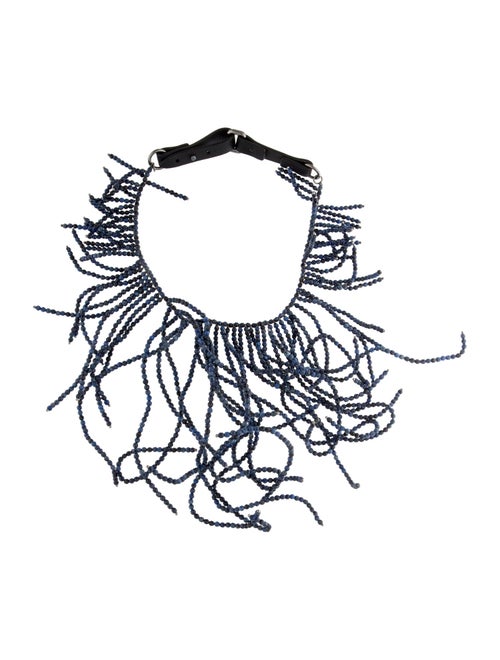Brunello Cucinelli Dumortierite Fringe Collar Necklace