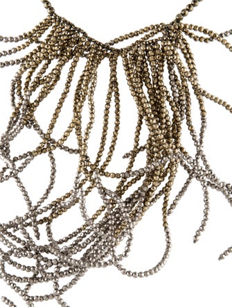 Brunello Cucinelli Pyrite Bead Collar Necklace
