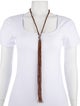 Brunello Cucinelli Wood Bead Lavalier Collar Necklace