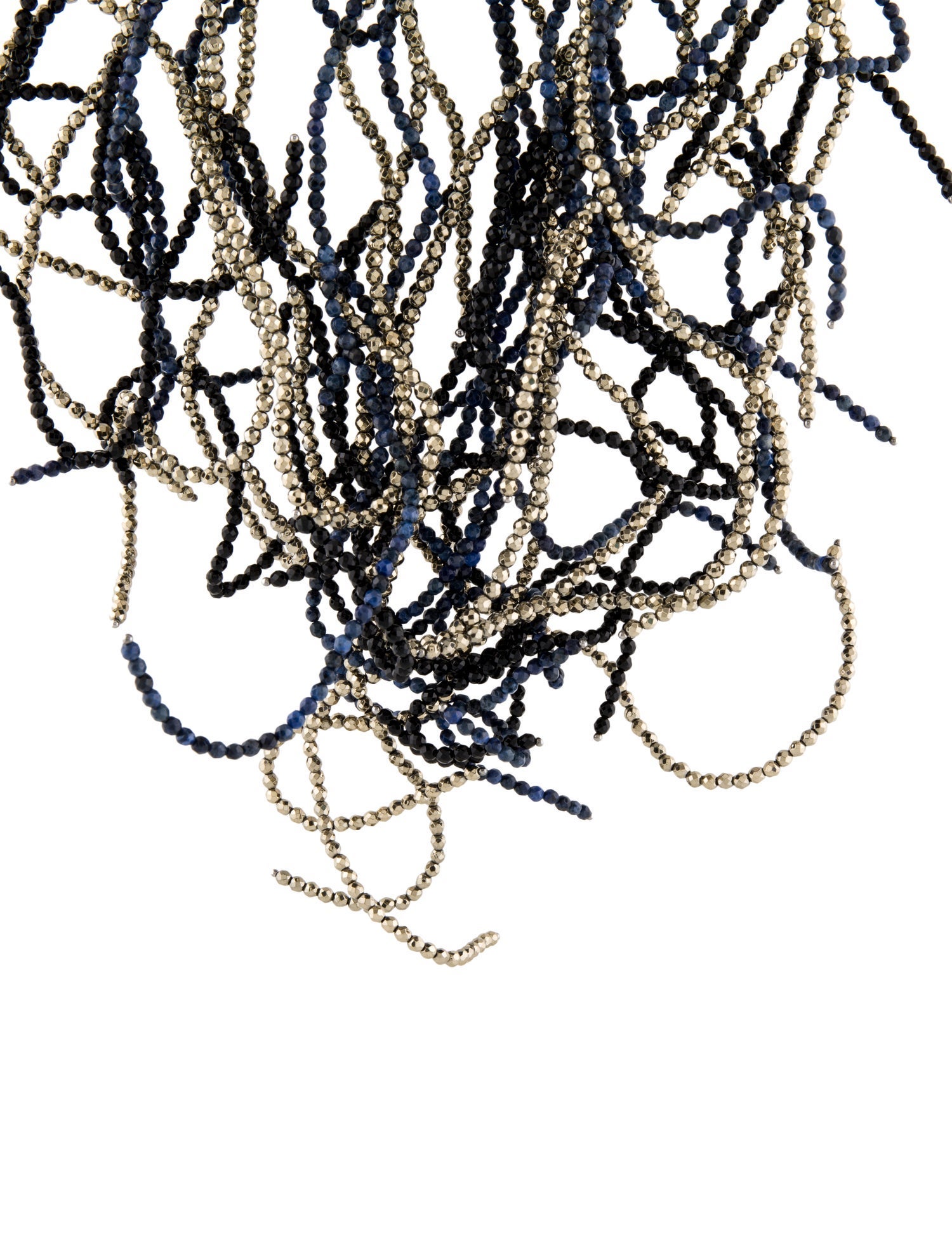 Brunello Cucinelli Dumortierite & Pyrite Collar Necklace