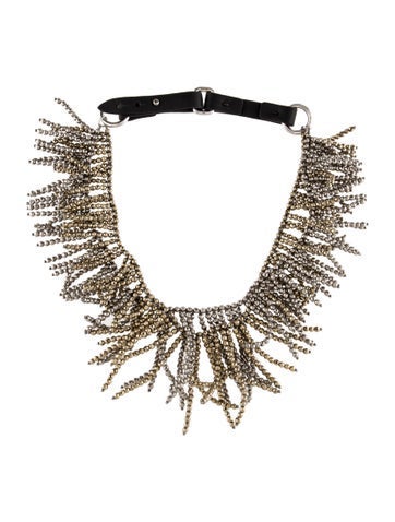 Brunello Cucinelli Choker Pyrite Beaded Necklace
