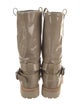 Brunello Cucinelli Patent Leather Animal Print Slouch Boots
