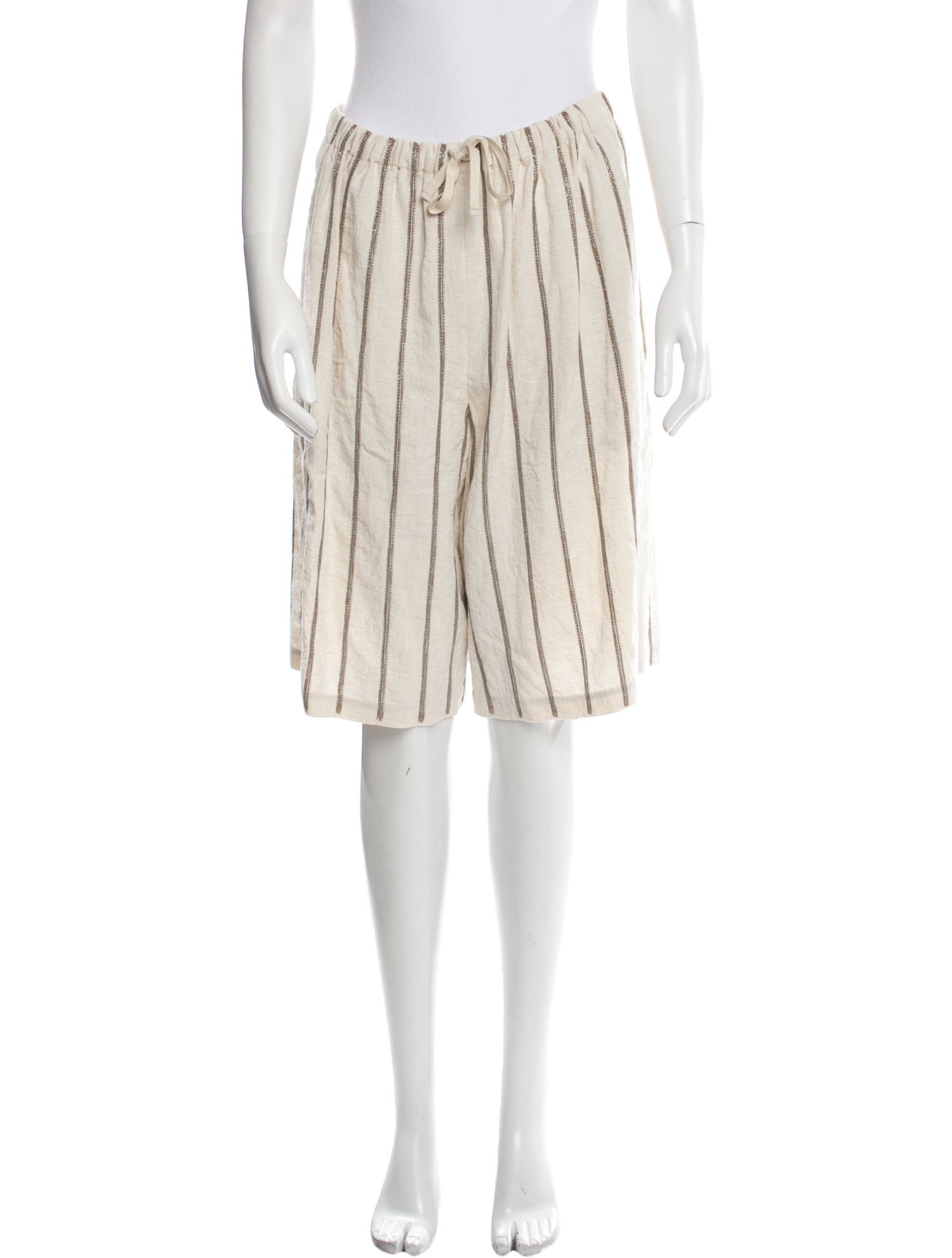Brunello Cucinelli Striped Knee-Length Shorts w/ Tags