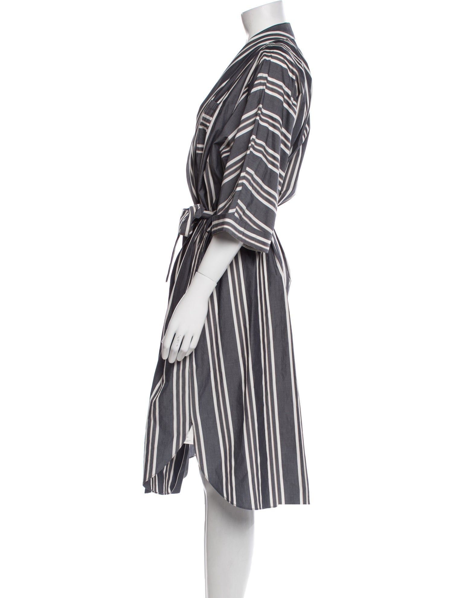 Brunello Cucinelli Striped Midi Length Dress