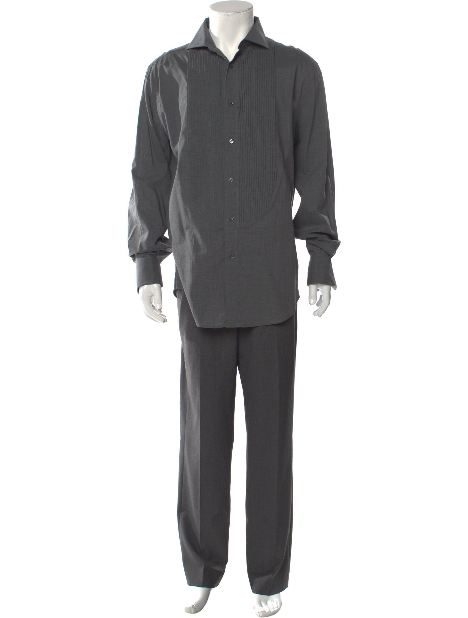 Brunello Cucinelli Long Sleeve Tuxedo Shirt