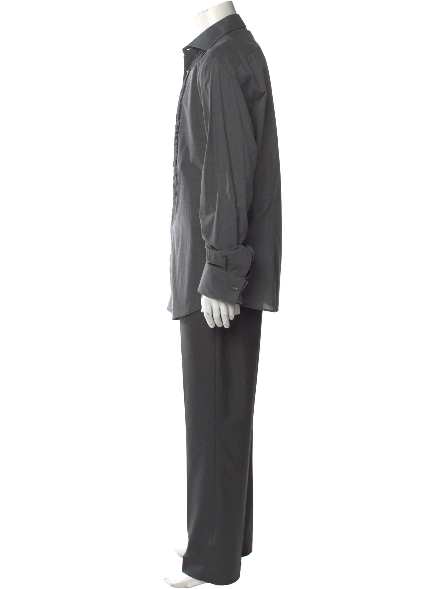 Brunello Cucinelli Long Sleeve Tuxedo Shirt