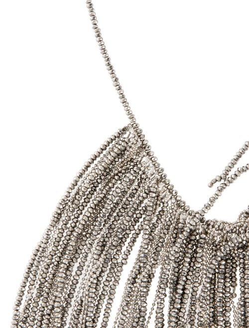 Brunello Cucinelli Assymetrical Monili Fringe Necklace