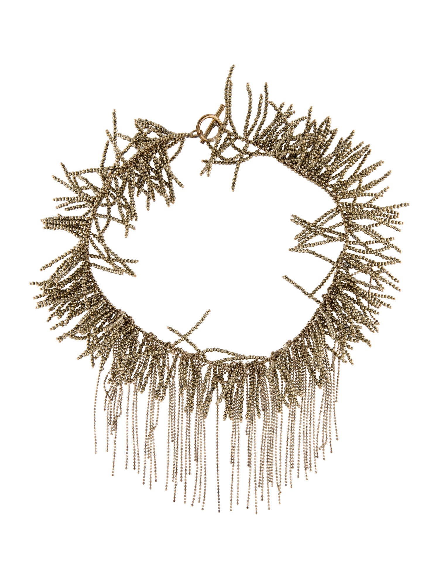 Brunello Cucinelli Monili Beaded Fringe Choker Necklace