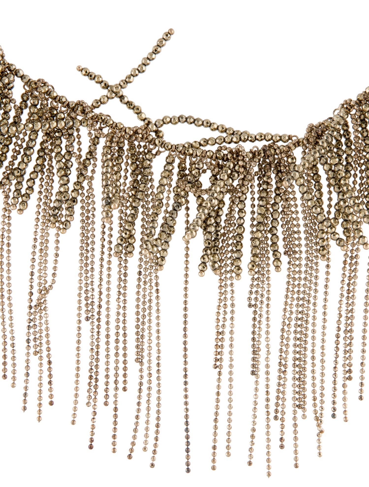Brunello Cucinelli Monili Beaded Fringe Choker Necklace