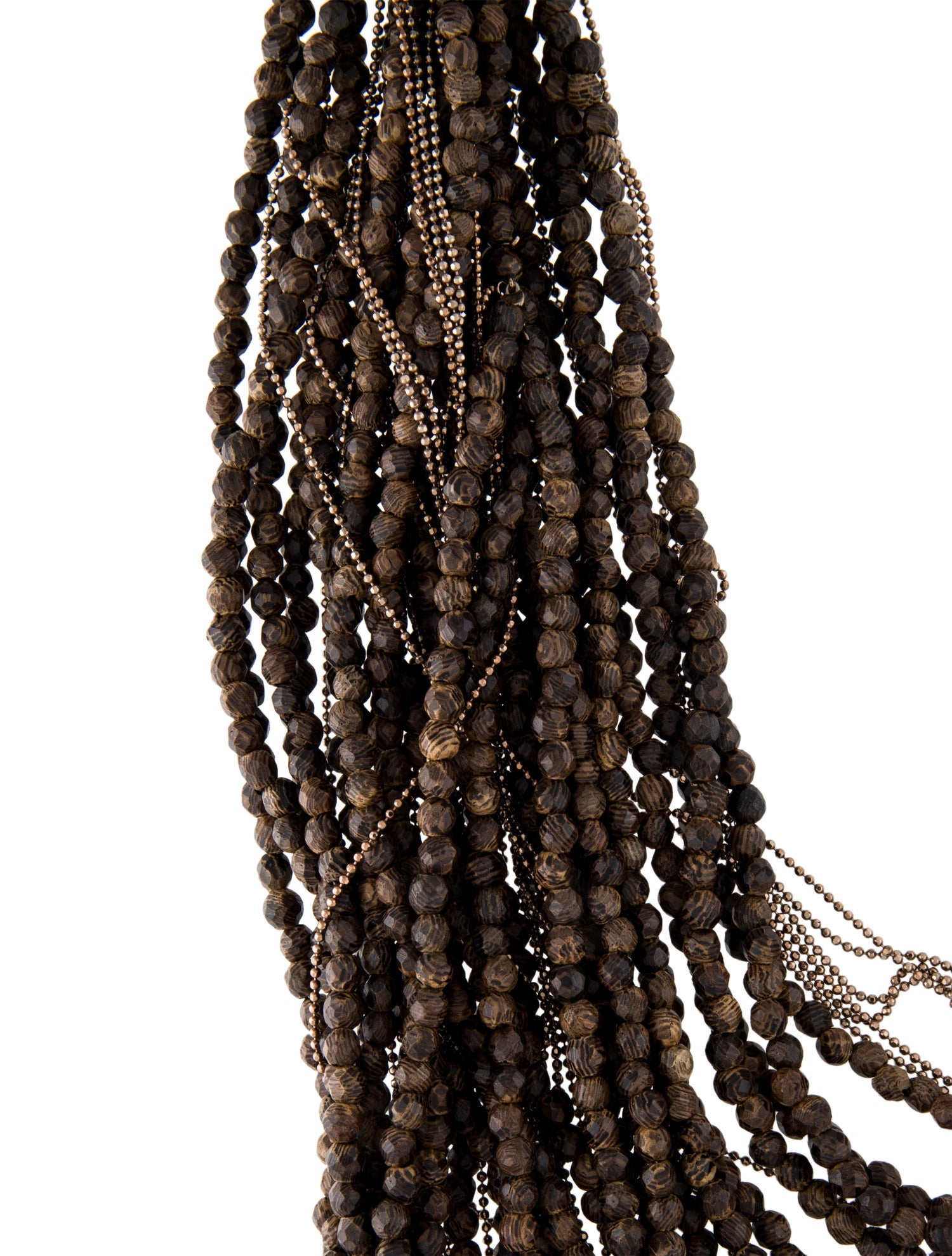 Brunello Cucinelli Monili Wood Multi-Strand Bead Collar Necklace