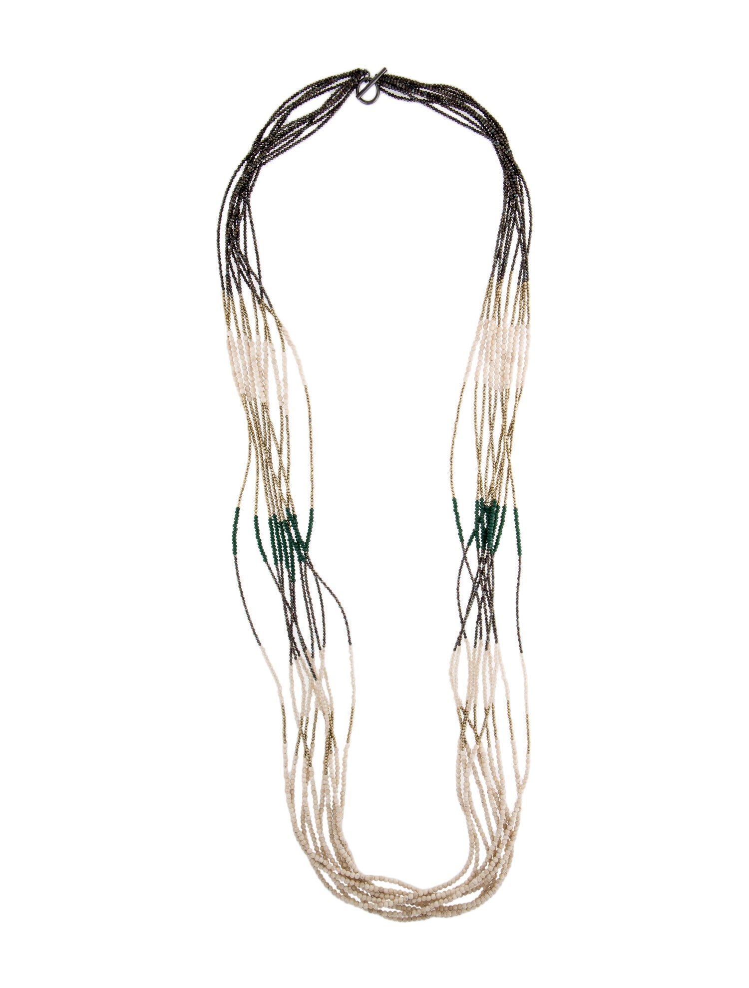 Brunello Cucinelli Beaded Multi-Strand Necklace