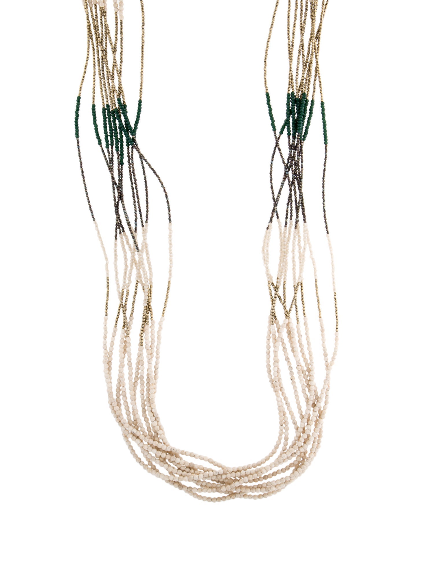 Brunello Cucinelli Beaded Multi-Strand Necklace