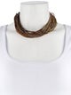 Brunello Cucinelli Leather Monili Bead Choker Necklace